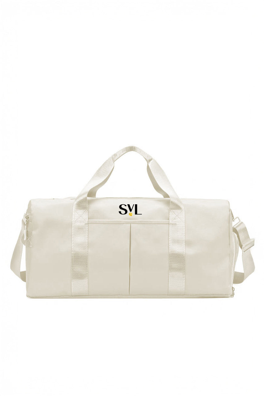 SVL Padel & Gym Bag in ivory, offering spacious compartments, durable straps, and a sleek design to carry all your padel essentials with ease