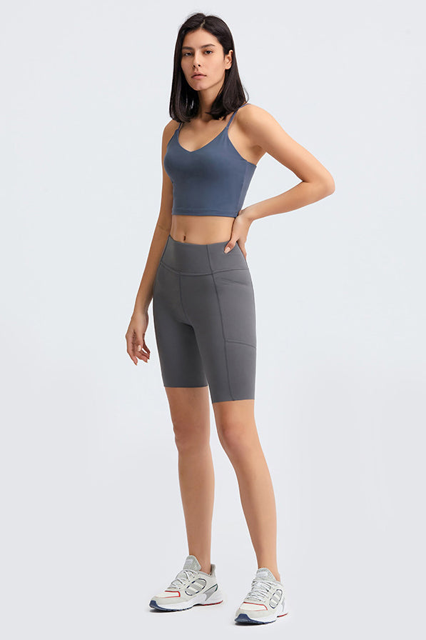 SVL grey shorts Dynamic Drift athletic biker shorts styled for padel and tennis