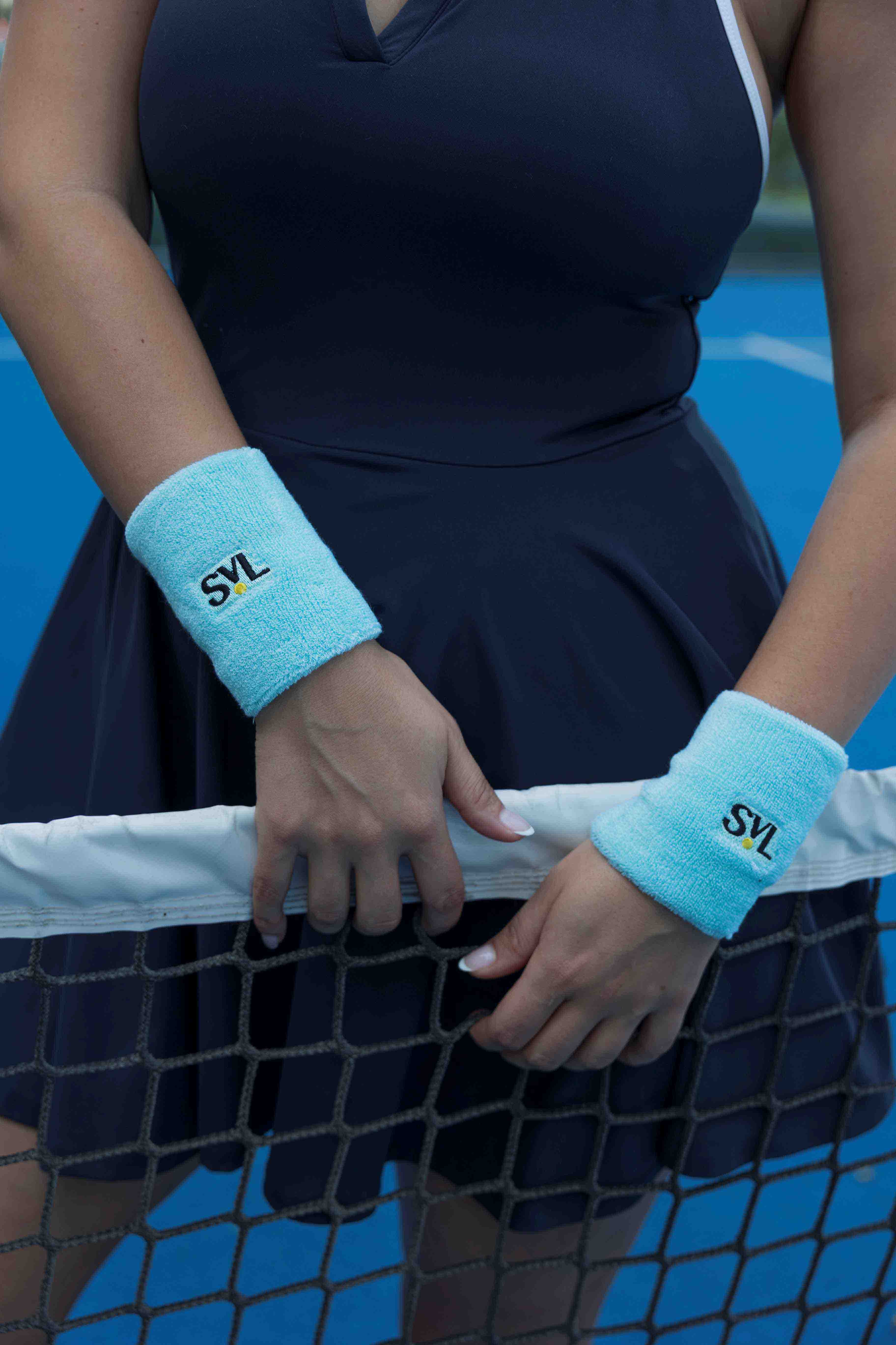 SVL Sports Wristbands in mint green perfect to keep sweat away in padel and other high intensity workouts