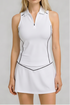 SVL Kate padel skirt featuring a clean athletic silhouette and integrated built-in shorts.