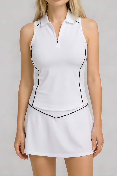 SVL Kate padel skirt featuring a clean athletic silhouette and integrated built-in shorts.