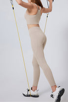 SVL beige leggings Active Aura sculpting high waisted athletic leggings designed for padel and tennis