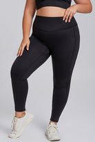 SVL black leggings Active Aura high waisted plus size performance leggings for padel and tennis