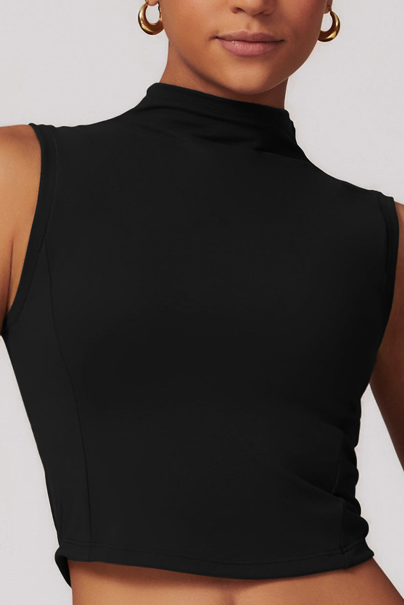 SVL black top Swan Sway performance padel and tennis sleeveless top for women