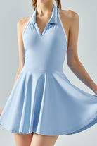 SVL blue tennis and padel dress Perfect Polo halter performance dress for women