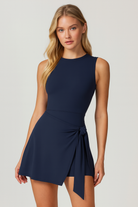 SVL blue tennis and padel dress Play and Party navy sleeveless performance dress for women