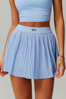SVL blue tennis and padel skirt Plush Pleat high waisted pleated blue tennis skort for women