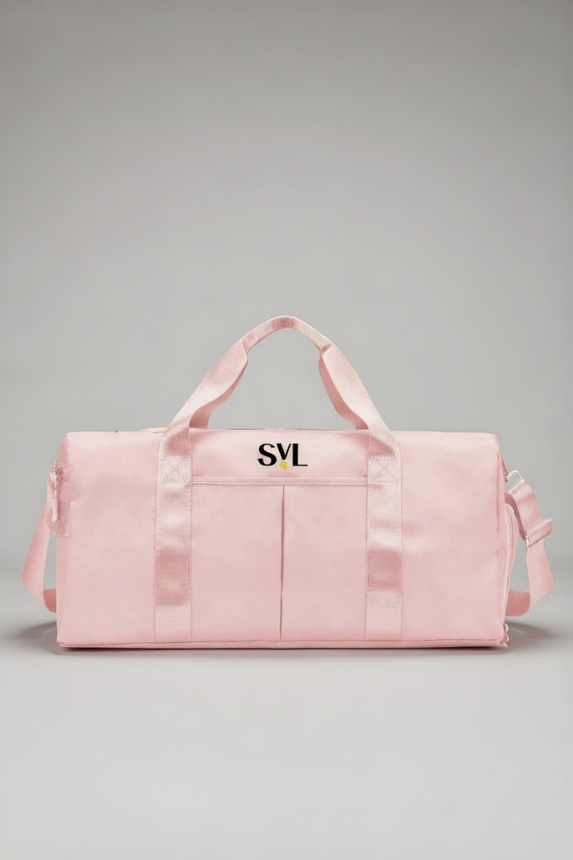 SVL pink padel and tennis gym bag for women with spacious duffle design