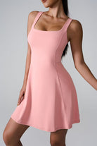 SVL pink dress Sweet Swirl performance padel and tennis dress for women