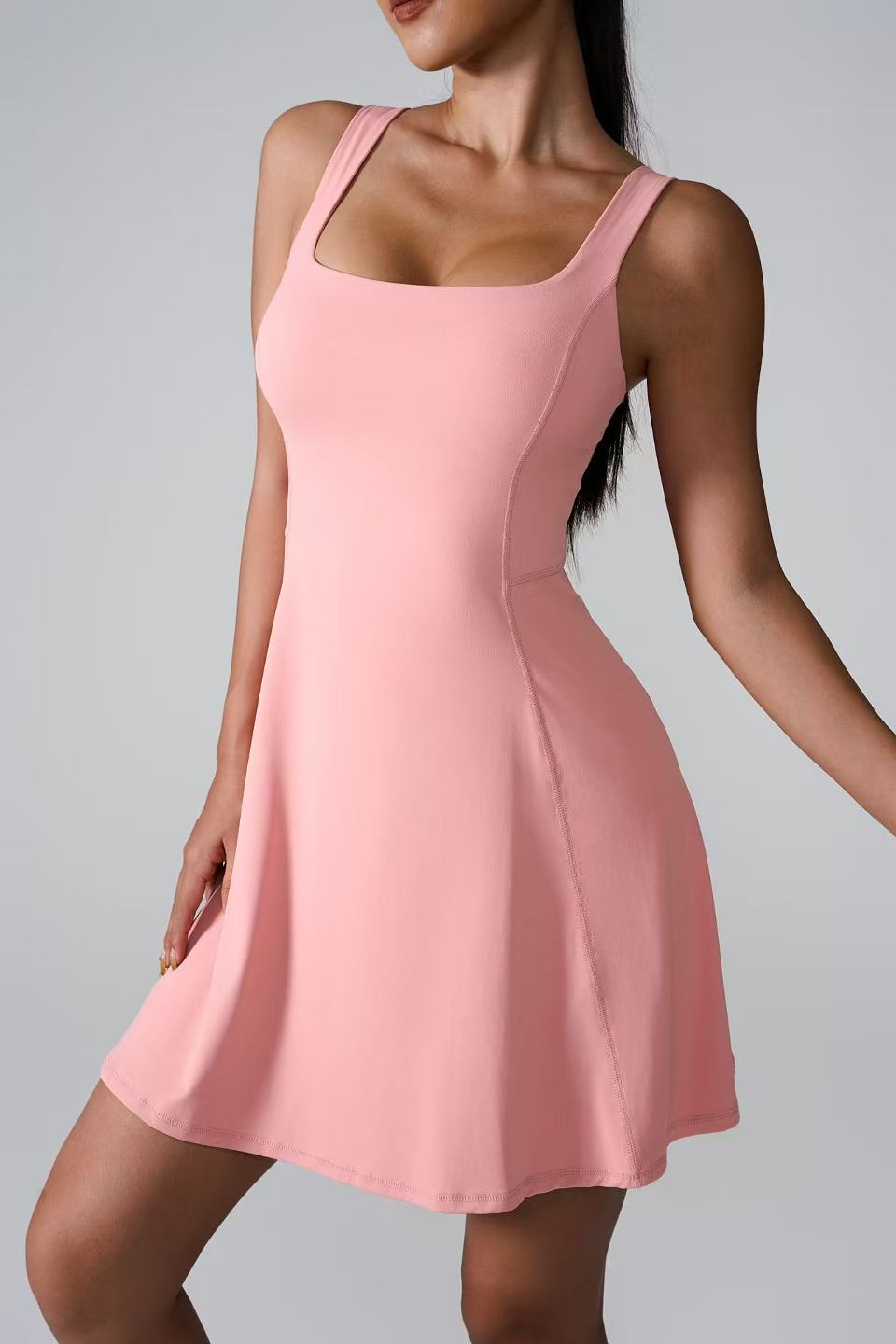 SVL pink dress Sweet Swirl performance padel and tennis dress for women